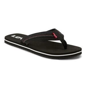 Levi's Men Wordmark Strap Slip On Pool Beach Flip Flops Size US 10M Black